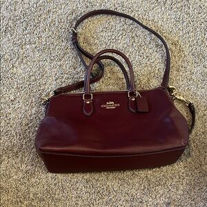 Coach Maroon Leather Satchel